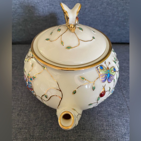 Lenox Summer Enchantment Teapot 2003🦋 - Picture 15 of 17